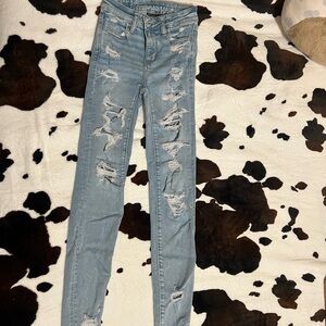 Distressed Light Blue Women's Jeans